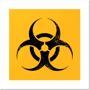 Biohazard Distressed (black) Posters and Art